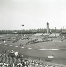 Próba Orkiestry Wojskowej przed pokazem na Stadionie Olimpijskim