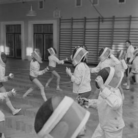 Trening szermierki we Wrocławskim Klubie Szermierczym „Kolejarz”