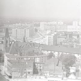 Panorama miasta z Bazyliki  Świętej Elżbiety we Wrocławiu
