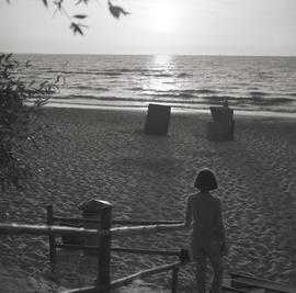 Zachód słońca na plaży