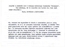 List od Juliana Fercza