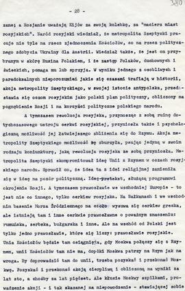 O metropolicie Szeptyckim