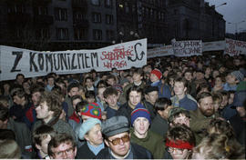 Demonstracja w rocznicę stanu wojennego - 1988