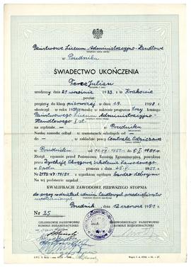 Świadectwo ukończenia liceum