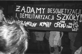 Demonstracja w rocznicę stanu wojennego 1988