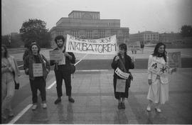 Pikieta zwolenników aborcji