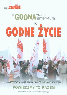 Godna praca, godna emerytura to godne życie: manifestacja