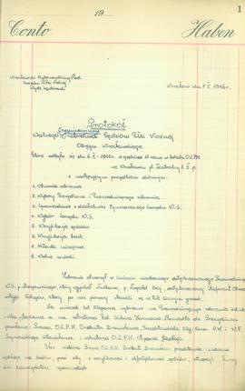 Księga Protokołów Zarządu Wydziału Sędziowskiego Związku Piłki Nożnej -Okręgu Wrocławskiego Od 7 ...