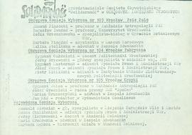 Przedstawiciele Komitetu Obywatelskiego Solidarność w Okręgowych Komisjach Wyborczych we Wrocławiu