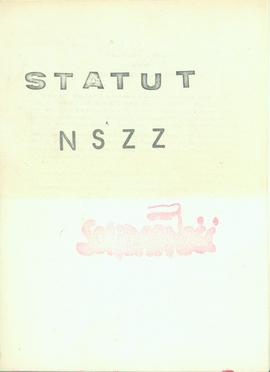 Statut NSZZ "Solidarność" - poprawiony i uzupełniony