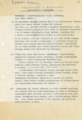 Powitanie w katedrze